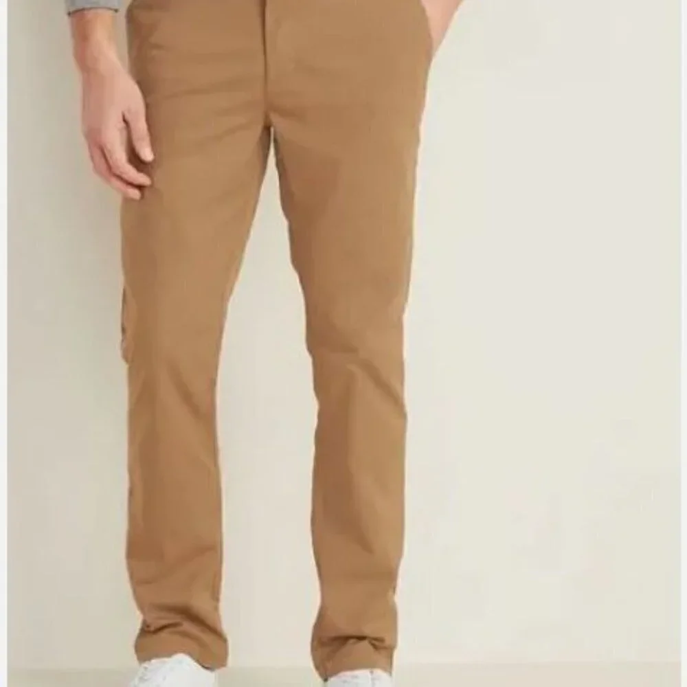Old Navy Ultimate Tech Slim Built In Flex Chino Y2K Pants 54x30 Dark Khaki $55